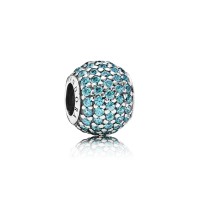 Pandora Charm-Pave Lights-Teal CZ Outlet Pandora Charm-Pave Lights-Teal CZ Outlet