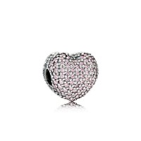 Pandora Charm-Pave Open My Heart Clip-Pink CZ Outlet Pandora Charm-Pave Open My Heart Clip-Pink CZ Outlet
