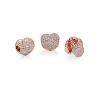 Pandora Charm-Pave Open My Heart Clip-Rose-Clear CZ Outlet Pandora Charm-Pave Open My Heart Clip-Rose-Clear CZ Outlet