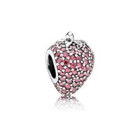 Pandora Charm-Pave Strawberry-Red CZ Outlet Pandora Charm-Pave Strawberry-Red CZ Outlet