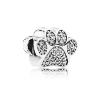 Pandora Charm-Paw Prints-Clear CZ Outlet Pandora Charm-Paw Prints-Clear CZ Outlet