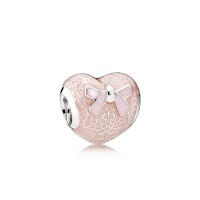 Pandora Charm-Pink Bow Lace Heart-Transparent Misty Rose S t Pink Enamel Outlet Pandora Charm-Pink Bow Lace Heart-Transparent Misty Rose S t Pink Enamel Outlet