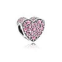 Pandora Charm-Pink Dazzling Heart-Pink CZ Outlet Pandora Charm-Pink Dazzling Heart-Pink CZ Outlet