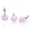 Pandora Charm-Pink Ribbon Heart Dangle-Murano Glass Outlet