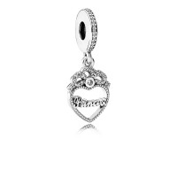 Pandora Charm-Princess Crown Heart Dangle-Clear CZ Outlet Pandora Charm-Princess Crown Heart Dangle-Clear CZ Outlet