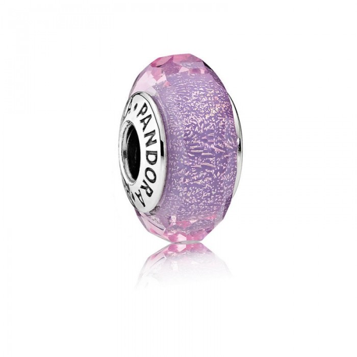 Pandora Charm-Purple Shimmer-Murano Glass Outlet