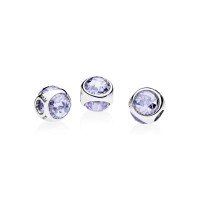 Pandora Charm-Radiant Droplet-Lavender CZ Outlet Pandora Charm-Radiant Droplet-Lavender CZ Outlet