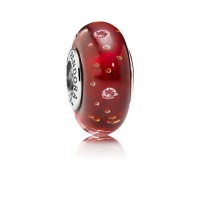 Pandora Charm-Red Effervescence-Murano Glass Clear CZ Outlet Pandora Charm-Red Effervescence-Murano Glass Clear CZ Outlet
