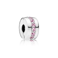 Pandora Charm-Shining Path Clip-Pink CZ Outlet Pandora Charm-Shining Path Clip-Pink CZ Outlet