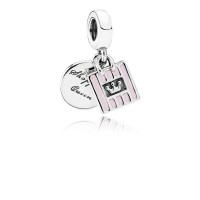 Pandora Charm-Shopping Queen Dangle-S t Pink Enamel Outlet Pandora Charm-Shopping Queen Dangle-S t Pink Enamel Outlet