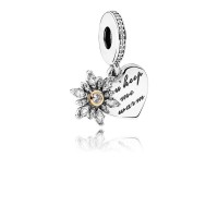 Pandora Charm-Snowflake Heart Dangle-Clear CZ Outlet Pandora Charm-Snowflake Heart Dangle-Clear CZ Outlet