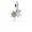 Pandora Charm-Snowflake Heart Dangle-Clear CZ Outlet