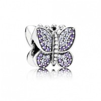 Pandora Charm-Sparkling Butterfly-Purple CZ Outlet Pandora Charm-Sparkling Butterfly-Purple CZ Outlet