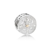 Pandora Charm-Tree Hearts-Silver Enamel Outlet
