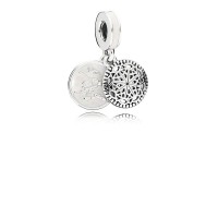 Pandora Charm-True Yoga Dangle-Silver Enamel Outlet