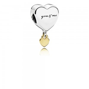 Pandora Charm-Two Hearts Dangle Outlet