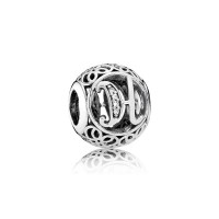 Pandora Charm-Vintage H-Clear CZ Outlet Pandora Charm-Vintage H-Clear CZ Outlet