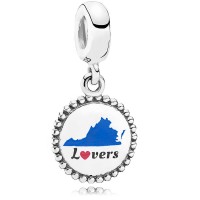 Pandora Charm-Virginia is for Lovers Dangle-Mixed Enamel Outlet