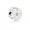 Pandora Charm-White PrimRoseClip-White Enamel Clear CZ Outlet