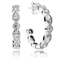 Pandora Earring-Allu Brilliant Marquise Hoop Outlet Pandora Earring-Allu Brilliant Marquise Hoop Outlet