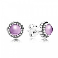 Pandora Earring-February Birthstone Amethyst Stud Outlet