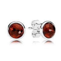 Pandora Earring-January Birthstone Garnet Droplet Outlet Pandora Earring-January Birthstone Garnet Droplet Outlet