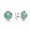 Pandora Earring-May Birthstone Chyrsoprase Birthstone Stud Outlet