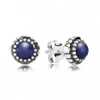 Pandora Earring-September Birthstone Lapis Lazuli Birthstone Stud Outlet