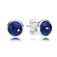 Pandora Earring-September Birthstone Sapphire Droplet-925 Silver Outlet Pandora Earring-September Birthstone Sapphire Droplet-925 Silver Outlet
