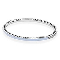 Pandora Bracelet-Blue Radiant Hearts Of Love Bangle-CZ Outlet Pandora Bracelet-Blue Radiant Hearts Of Love Bangle-CZ Outlet