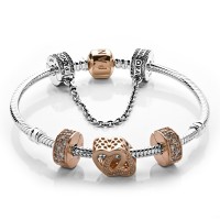 Pandora Bracelet-Entwined Love Complete-CZ-Rose Gold Outlet Pandora Bracelet-Entwined Love Complete-CZ-Rose Gold Outlet