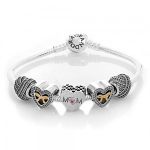 Pandora Bracelet-Limited Edition Mothers Heart Family Complete Outlet