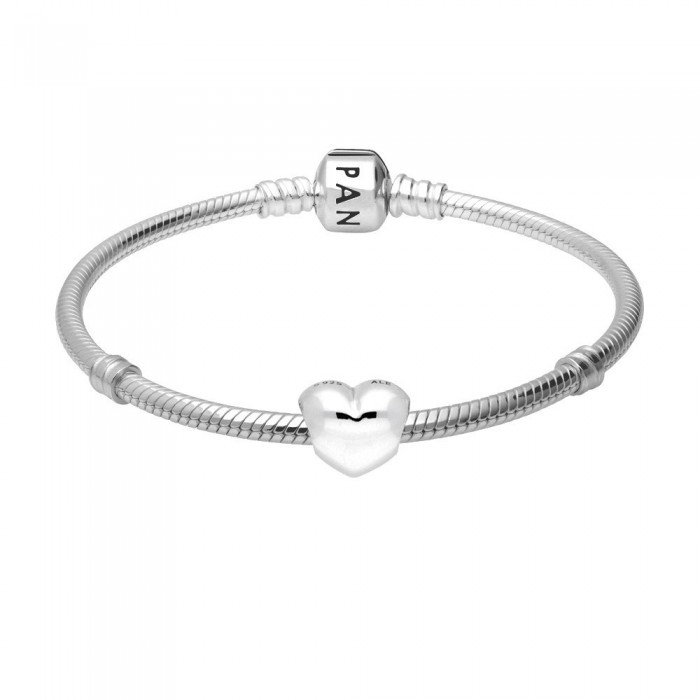 Pandora Bracelet-Silver Love Heart Complete Outlet