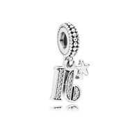 Pandora Charm-16 Years Love Dangle-Clear CZ Outlet Pandora Charm-16 Years Love Dangle-Clear CZ Outlet