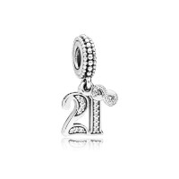 Pandora Charm-21 Years Love Dangle-Clear CZ Outlet Pandora Charm-21 Years Love Dangle-Clear CZ Outlet
