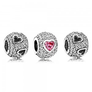 Pandora Charm-Captivated By Love-Cubic Zirconia Outlet