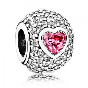 Pandora Charm-Captivated By Love-Cubic Zirconia Outlet