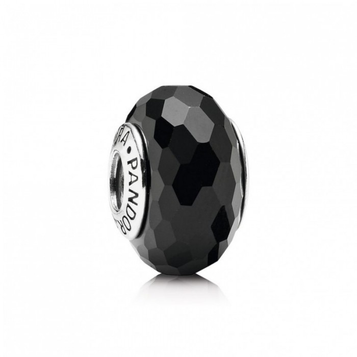 Pandora Charm-Fascinating Black-Murano Glass Outlet