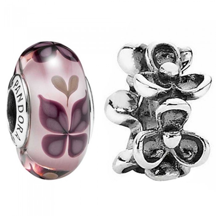 Pandora Charm-Floral Butterfly Butterfly Outlet
