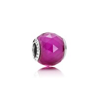 Pandora Charm-Geometric Facets-Synthetic Ruby Outlet Pandora Charm-Geometric Facets-Synthetic Ruby Outlet