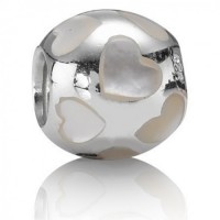 Pandora Charm-Hearts Love-White Mother Of Pearl Outlet Pandora Charm-Hearts Love-White Mother Of Pearl Outlet