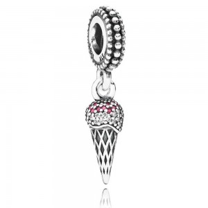 Pandora Charm-Ice Cream Food-Pave CZ-Sterling Silver Outlet