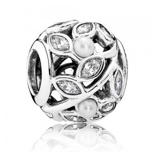 Pandora Charm-Luminous Floral Floral-Pave CZ Outlet