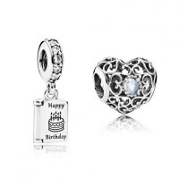 Pandora Charm-March Birthday Birthstone-Silver Outlet Pandora Charm-March Birthday Birthstone-Silver Outlet