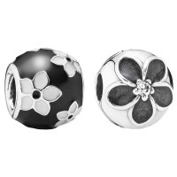 Pandora Charm-Monochrome Floral Outlet Pandora Charm-Monochrome Floral Outlet