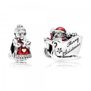 Pandora Charm-Mr And Mrs Claus Christmas-Pave CZ Outlet