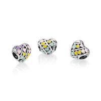 Pandora Charm-Multi-Color Hearts-Mixed Enamel Outlet Pandora Charm-Multi-Color Hearts-Mixed Enamel Outlet