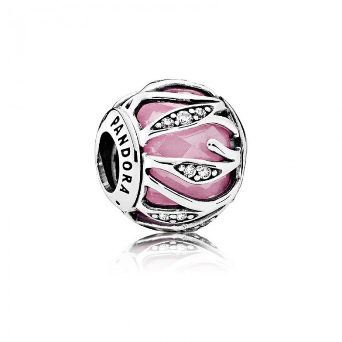 Pandora Charm-Nature's Radiance-Pink Clear CZ Outlet