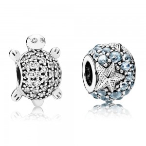 Pandora Charm-Oceanic Turtle Animal-Silver Outlet