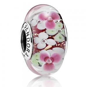 Pandora Charm-Oriental Bloom Floral-Silver Outlet